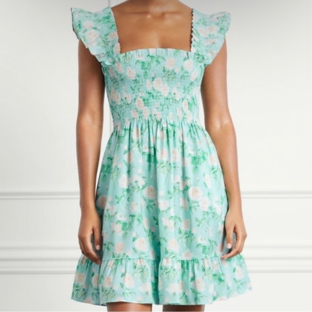 NWT Hill House Home Elizabeth Nap Dress | blue roses | XS